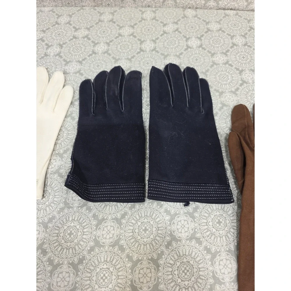 Vintage Opera Gloves Set White Black Brown Long Formal‎ Evening Party Driving